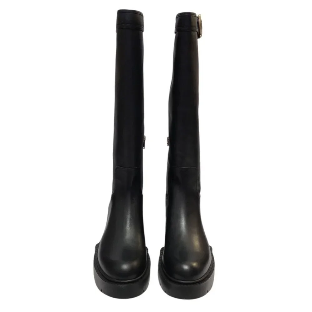 Coach Lilli Tall Riding Boots Leather Knee High Lug Sole - Picture 5 of 16
